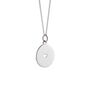 15mm Disc Heart Silhouette Necklace Sterling Silver, thumbnail 1 of 4