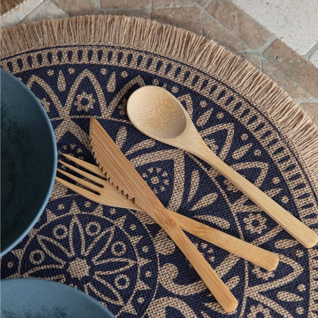 Set Of Four Hessian Tablemats, 1 of 2