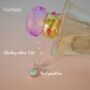 Opal Circle Sterling Silver 925 Pendant Necklace, thumbnail 2 of 7