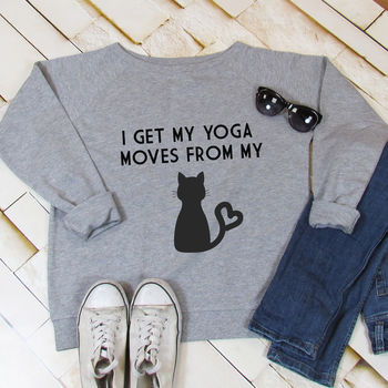 Sweatshirt I Get My Yoga Moves From My Cat, 2 of 3