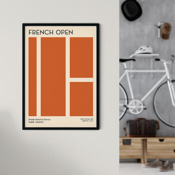 French Open Grand Slam Tennis Print, 3 of 4