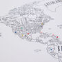 Detailed Personalised World Travel Pinboard Map, thumbnail 5 of 12