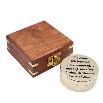 Engraved Signature Sundial Compass Graduation Gift, 7 of 12