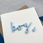 Acrylic Embellishment New Baby Boy Card, thumbnail 4 of 4