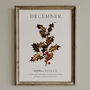 Birth Flower Wall Print 'Holly' For December, thumbnail 9 of 9