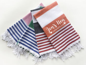 Personalised Gift Set, Towel And Leather Strap, 5 of 10