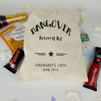 Personalised Hangover Recovery Kit Bag, 8 of 12