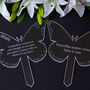 Personalised Butterfly Memorial Marker Plaque Ornament, thumbnail 1 of 5