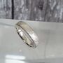 Personalised Scratched Detail Ladies Silver Ring, thumbnail 5 of 9