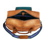 'Oxley' Men's Leather Weekend Holdall Bag In Tan, thumbnail 9 of 9