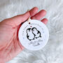 Personalised Our First Christmas Married Ceramic Gift Ornament, thumbnail 4 of 7