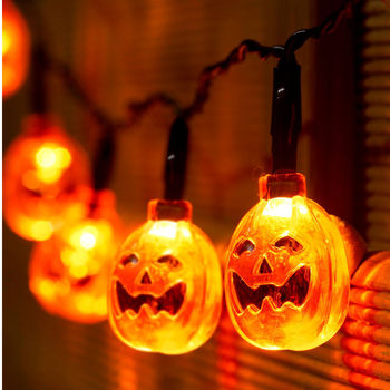 Halloween Pumpkin Battery String Fairy Lights By Garden Selections ...