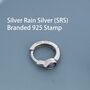 Sterling Silver Amethyst Purple Pear Cut Cz Huggie Hoop, thumbnail 3 of 9