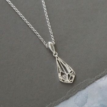 Sterling Silver Art Deco Diamond Necklace, 7 of 10