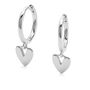 Gold Plated Or Sterling Silver Love Heart Hoop Earrings, thumbnail 3 of 7