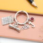 Maths Graduate Personalised Keyring, Graduation Keyring, Accountant, thumbnail 7 of 9