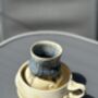 Handmade Porcelain Espresso Cup And Saucer Creamy Beige Glaze, thumbnail 4 of 6