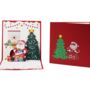 Santa With Christmas Tree Pop Up Christmas Card, thumbnail 2 of 5