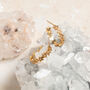 Sparkly Large Gold Vermeil Plated Star Hoops, thumbnail 4 of 11