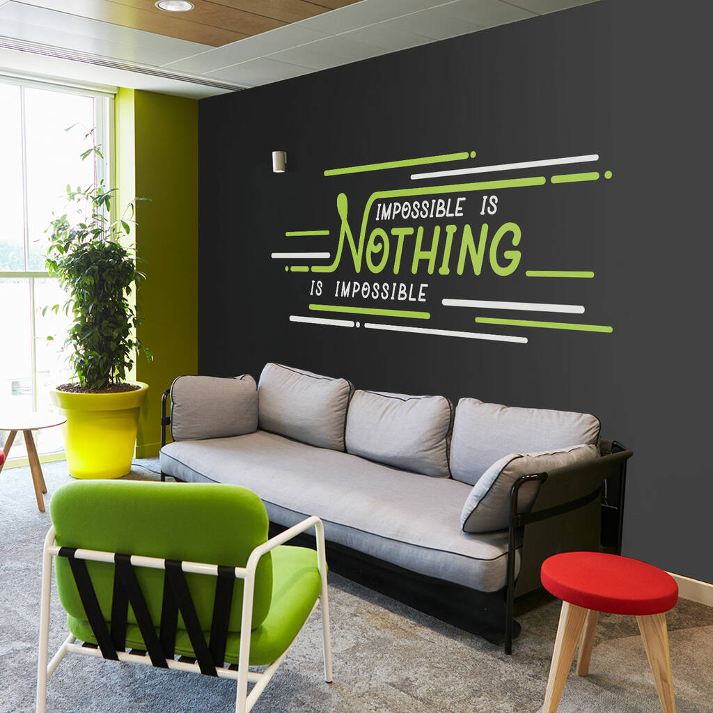 Nothing Is Impossible Office Wall Sticker Art By SirFace Graphics