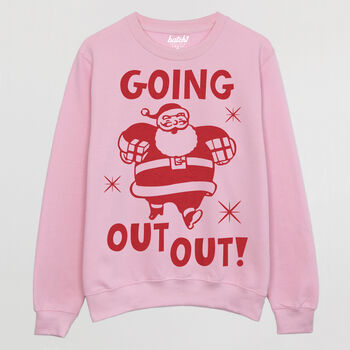 Going Out Out Santa Men's Christmas Jumper, 3 of 3