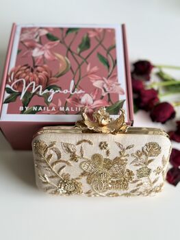 Florentine Flower Clasp Clutch, 4 of 5