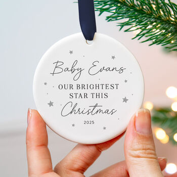 Baby's First Christmas Bauble With Custom Name 2025, 4 of 7