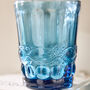 Set Of Four Sapphire Blue Glass Tumblers, thumbnail 4 of 5