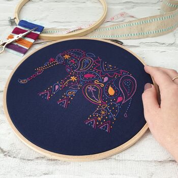 Elephant Banner Embroidery Kit, 3 of 5