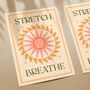 ‘Stretch Breathe’, Boho Yoga Quote Art Print, thumbnail 2 of 3
