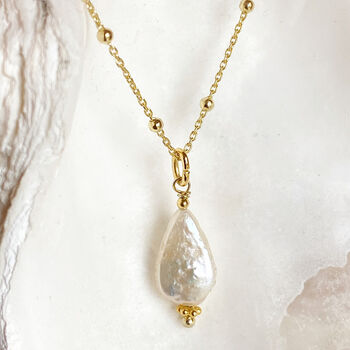 Raindrop Freshwater Pearl Necklace, 6 of 10