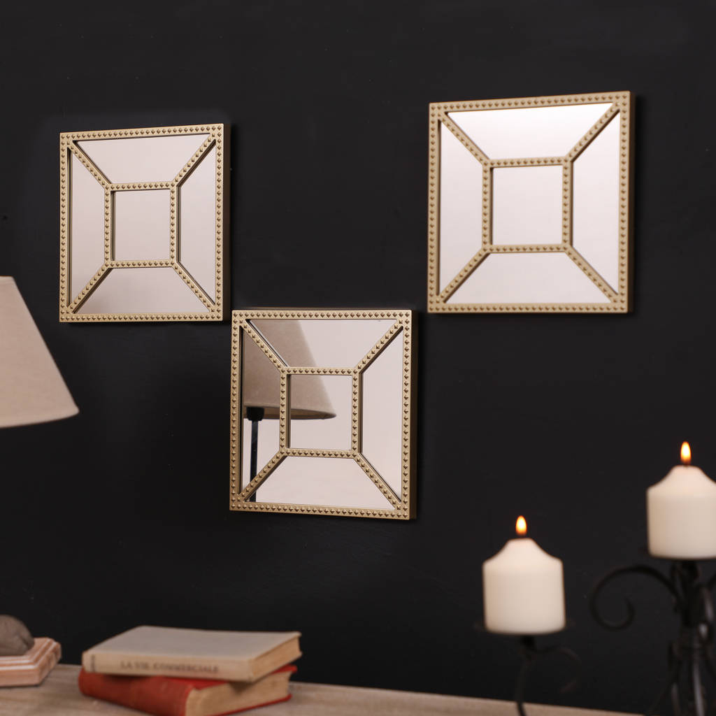 His And Hers Personalised Champagne Gold Wall Mirrors By Dibor