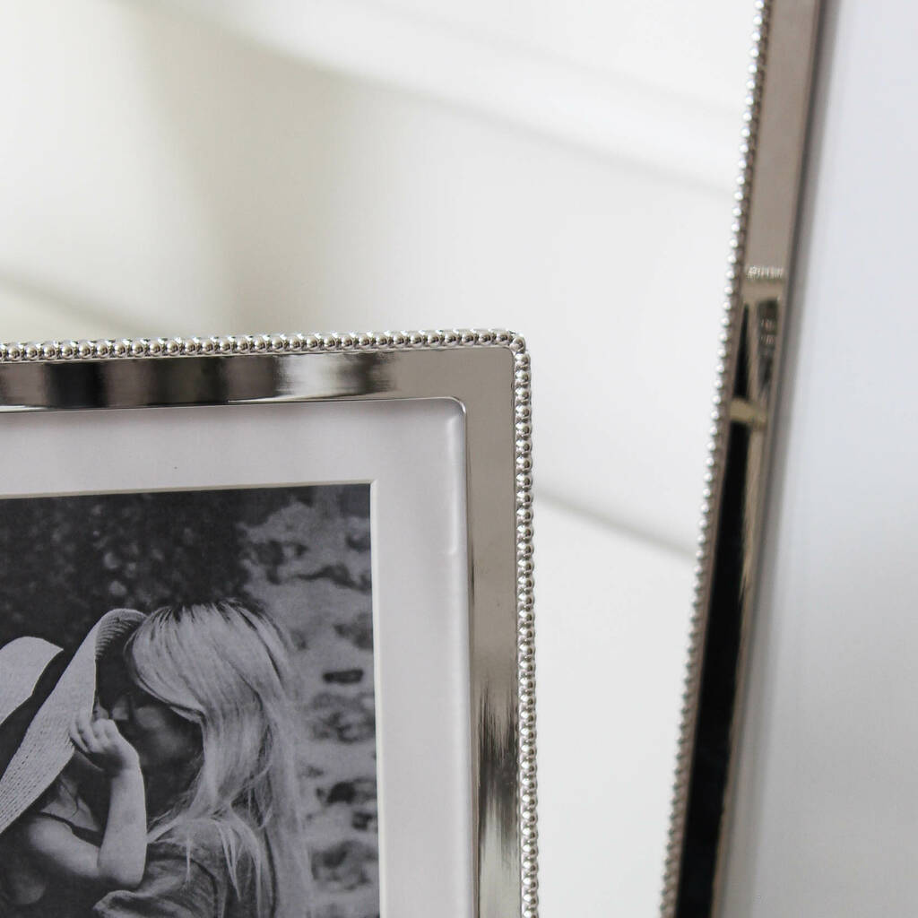 Nickel Beaded Photo Frame By Marquis & Dawe