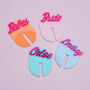 Personalised Hen Party Drink Toppers Made From Acrylic, thumbnail 3 of 5