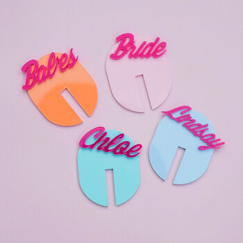Personalised Hen Party Drink Toppers Made From Acrylic, 3 of 5