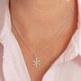 Snowflake Necklace, Sterling Silver Or Gold Plated, thumbnail 2 of 10