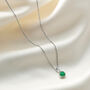 Emerald Birthstone 55th Wedding Anniversary Initial Necklace, thumbnail 2 of 6