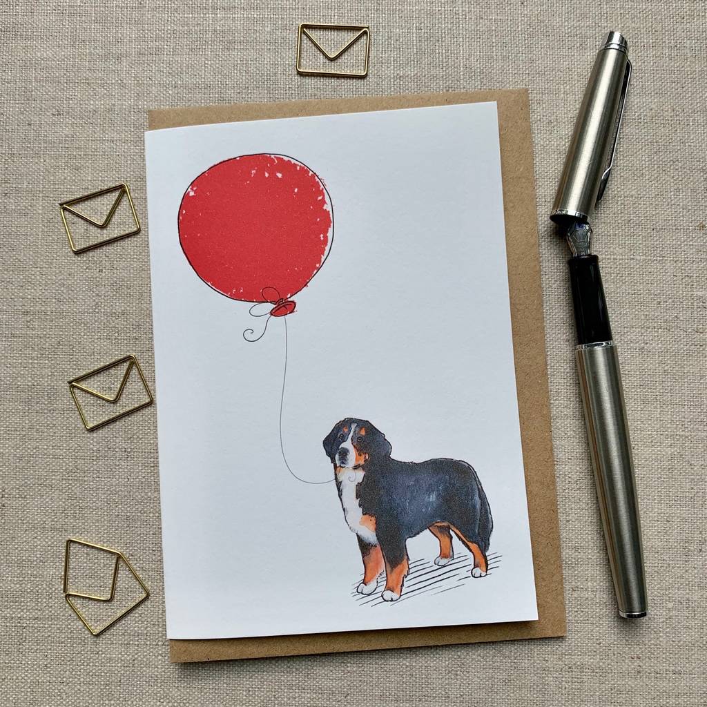 Personalised Bernese Mountain Dog Birthday Card, 1 of 5