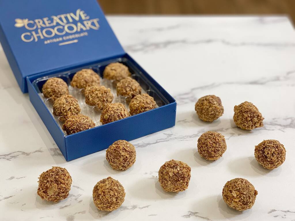 Salted Caramel Truffles Box Of Nine By Creative Chocoart