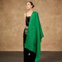 100% Mulberry Silk Scarf, Emerald Green In Gift Box, thumbnail 1 of 6