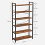 Six Tier Bookshelf Industrial Freestanding Bookcase, thumbnail 11 of 12