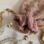 Pink Silk Embroidered Potli Bag, thumbnail 6 of 8