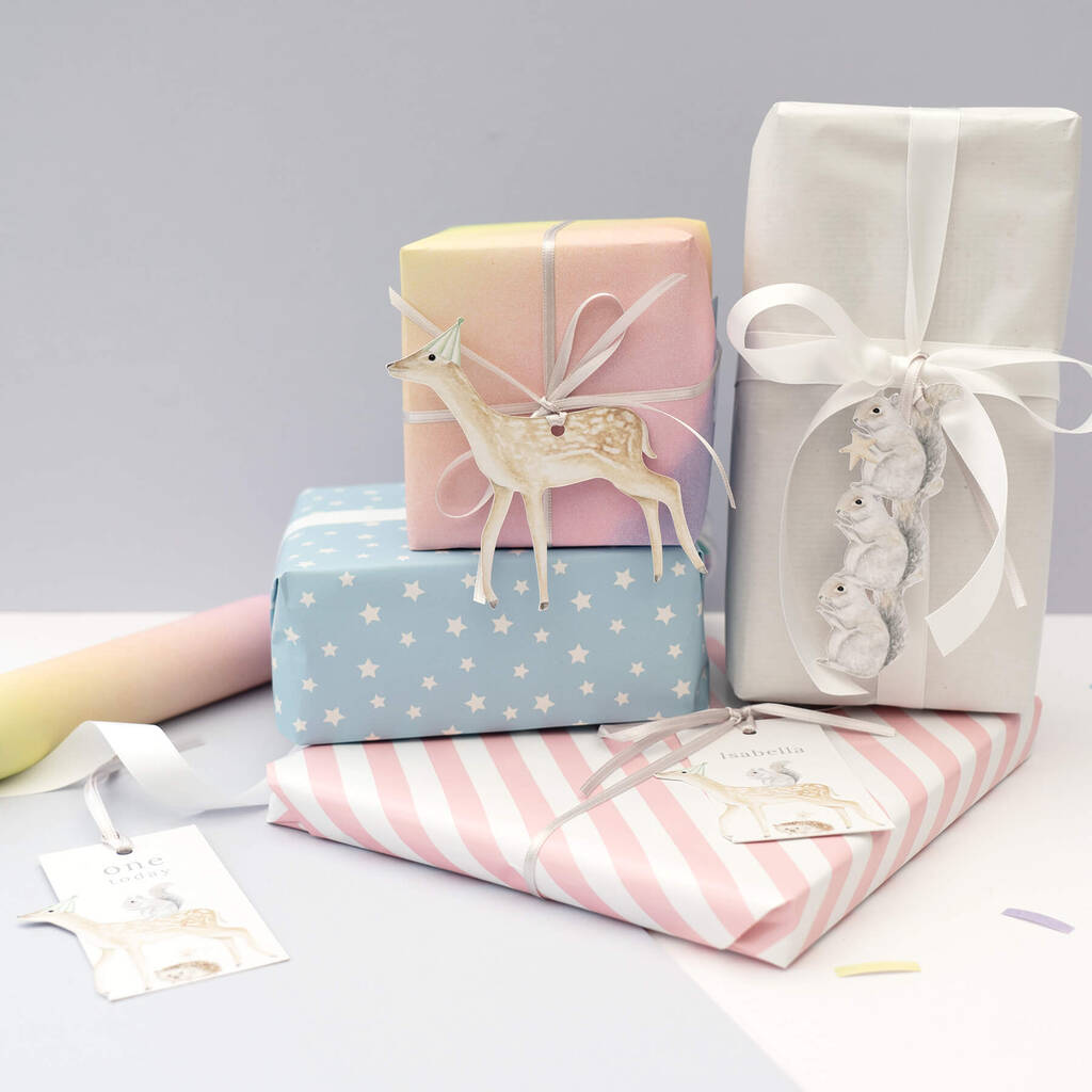 Personalised Woodland Birthday Gift Tags, 1 of 3