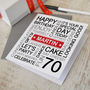 Personalised 70th Birthday Card, thumbnail 1 of 7