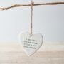 I Can't Say I Love You Enough Hanging Ceramic Heart, thumbnail 2 of 3