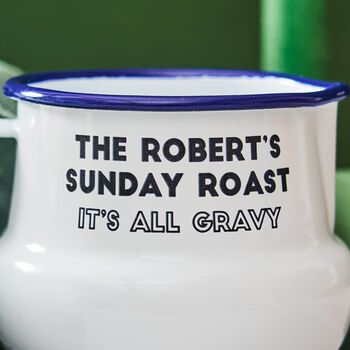 Personalised Enamel Gravy Jug, 3 of 3