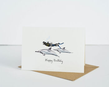 Personalised Swimming With Dolphins Card, 2 of 4