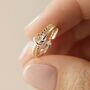Sterling Silver And Gold Plated Adjustable Knot Ring, thumbnail 4 of 7