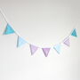 Personalised Aqua And Lilac Name Bunting, thumbnail 5 of 7