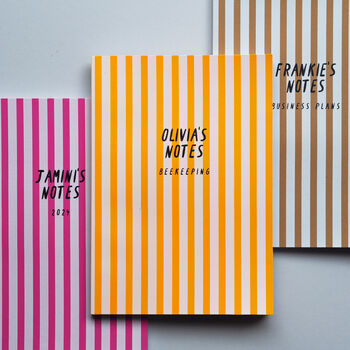 Personalised Stripes Notebook, 2 of 4